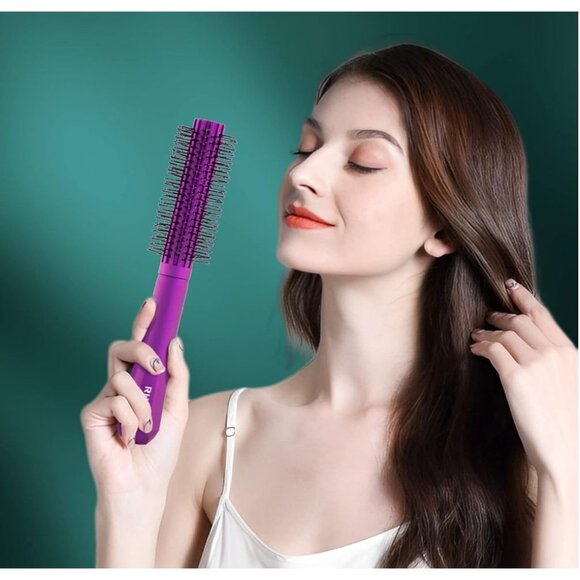 RHOS Round Purple Brush For Blow Dry Hair-1.5 inch Round - Picture 6 of 6